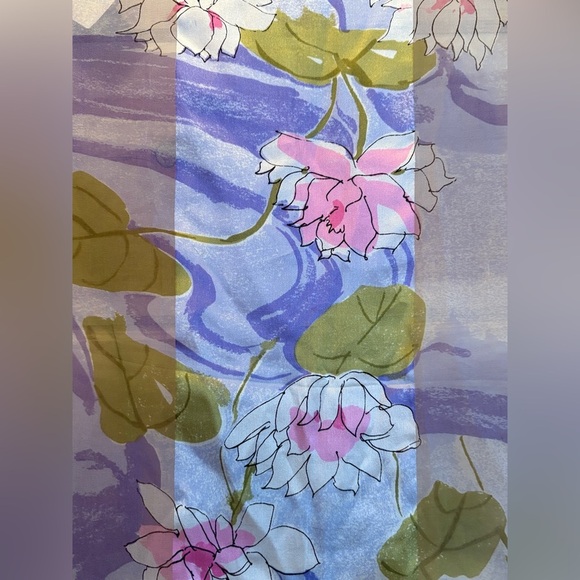 Vintage Vera hand rolled silk combo scarf - Picture 4 of 5